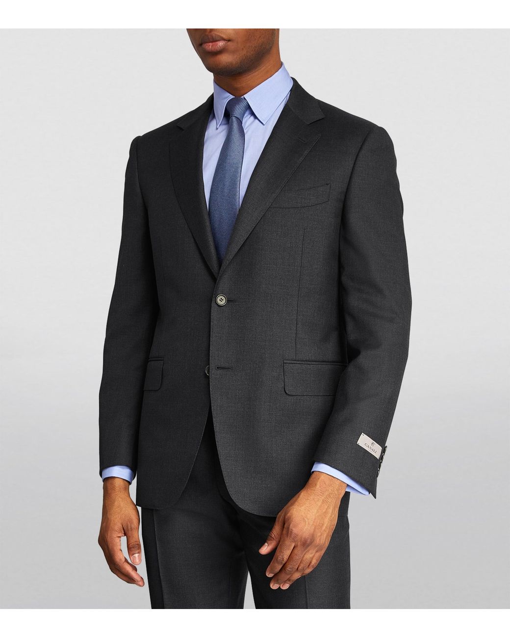 Canali Black Wool 2-Piece Suit for men