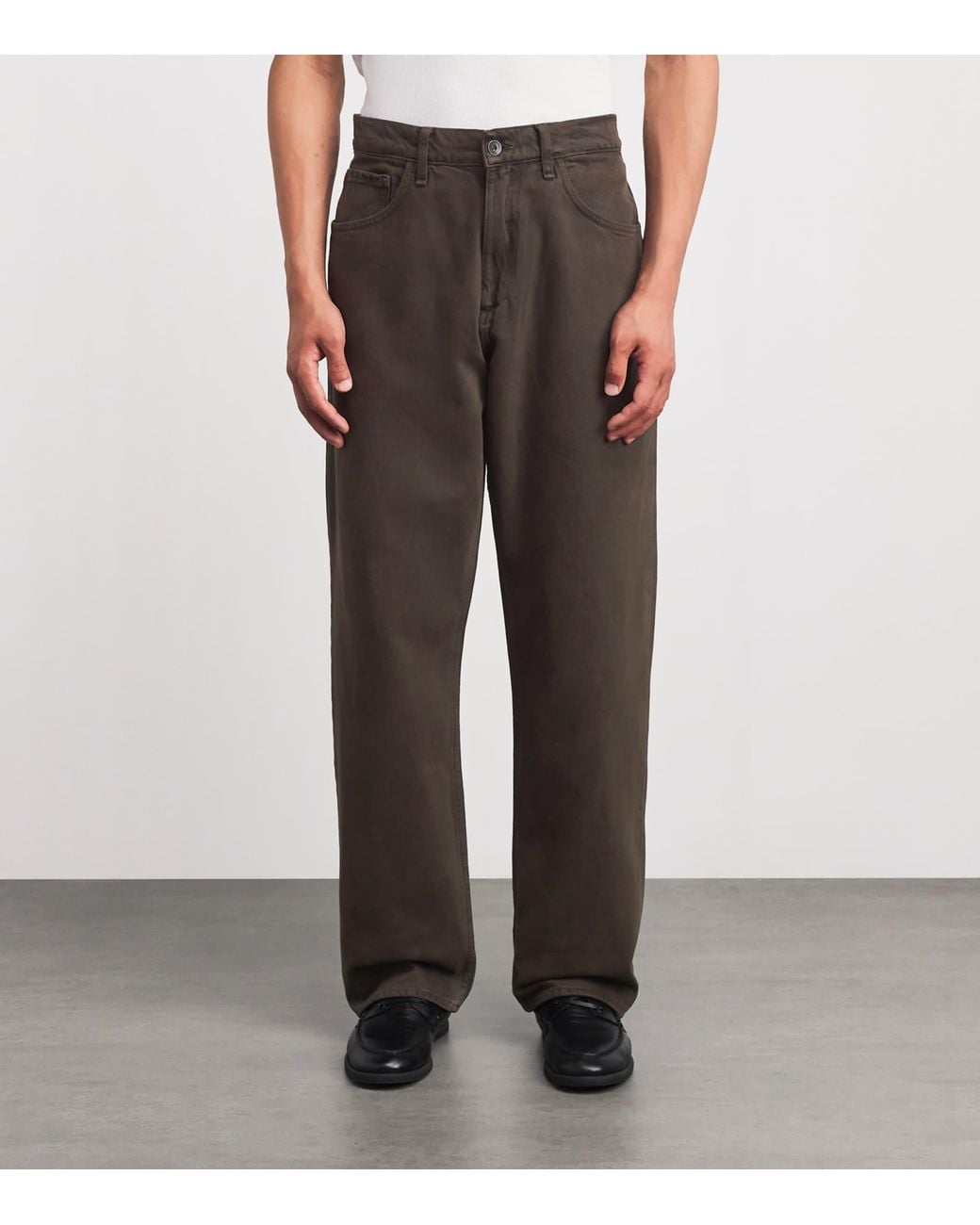 Rag & Bone Gray Stretch-Cotton Straight Chinos for men