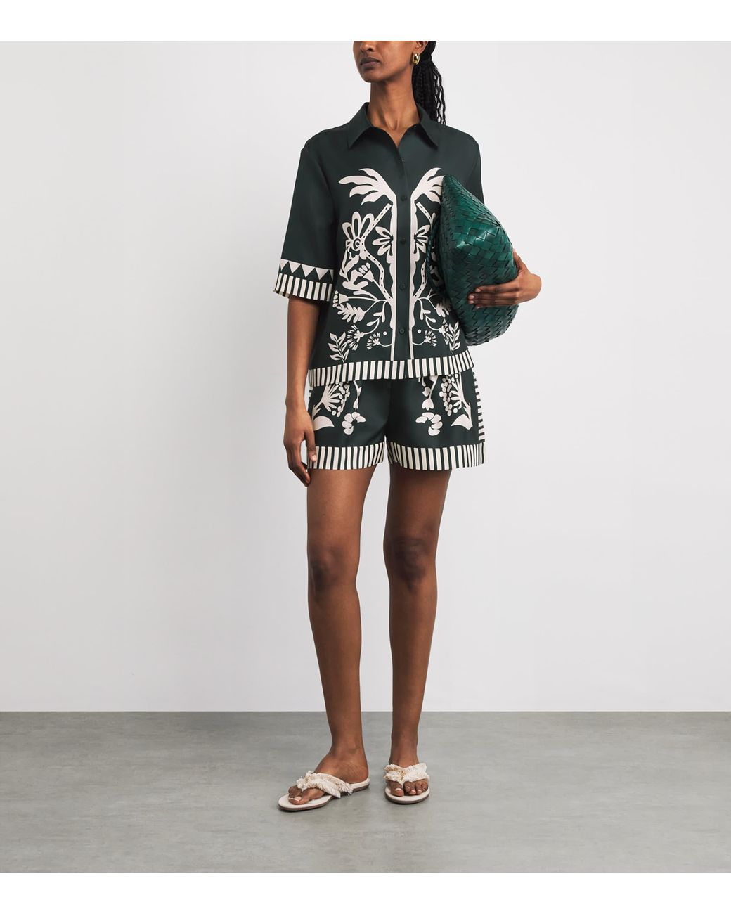 Eres Black Silk Floral Arjun Shorts