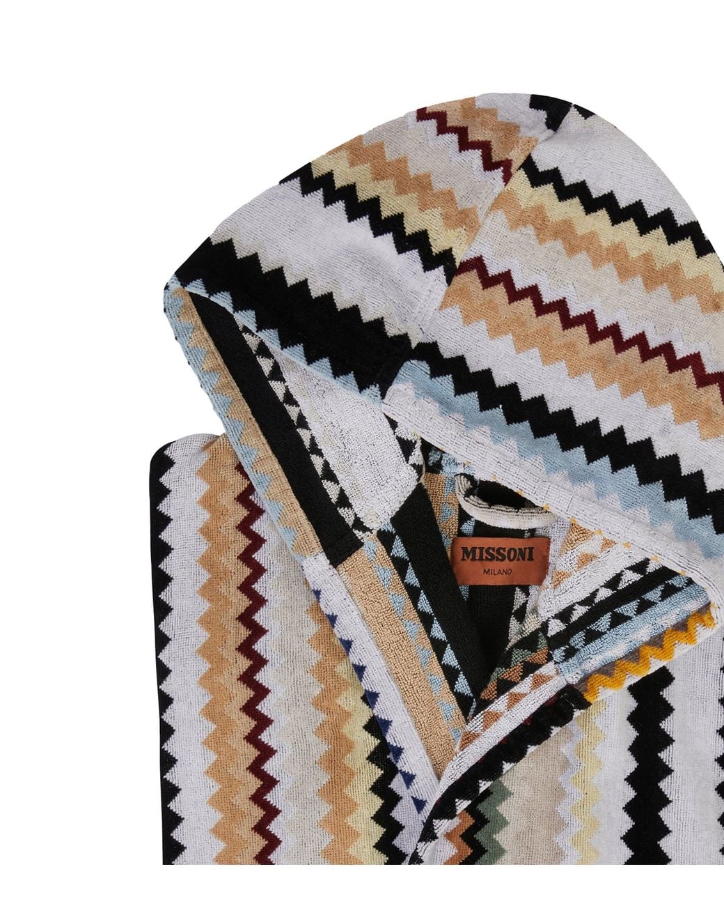 Missoni Multicolor Towelling Zigzag Curt Robe