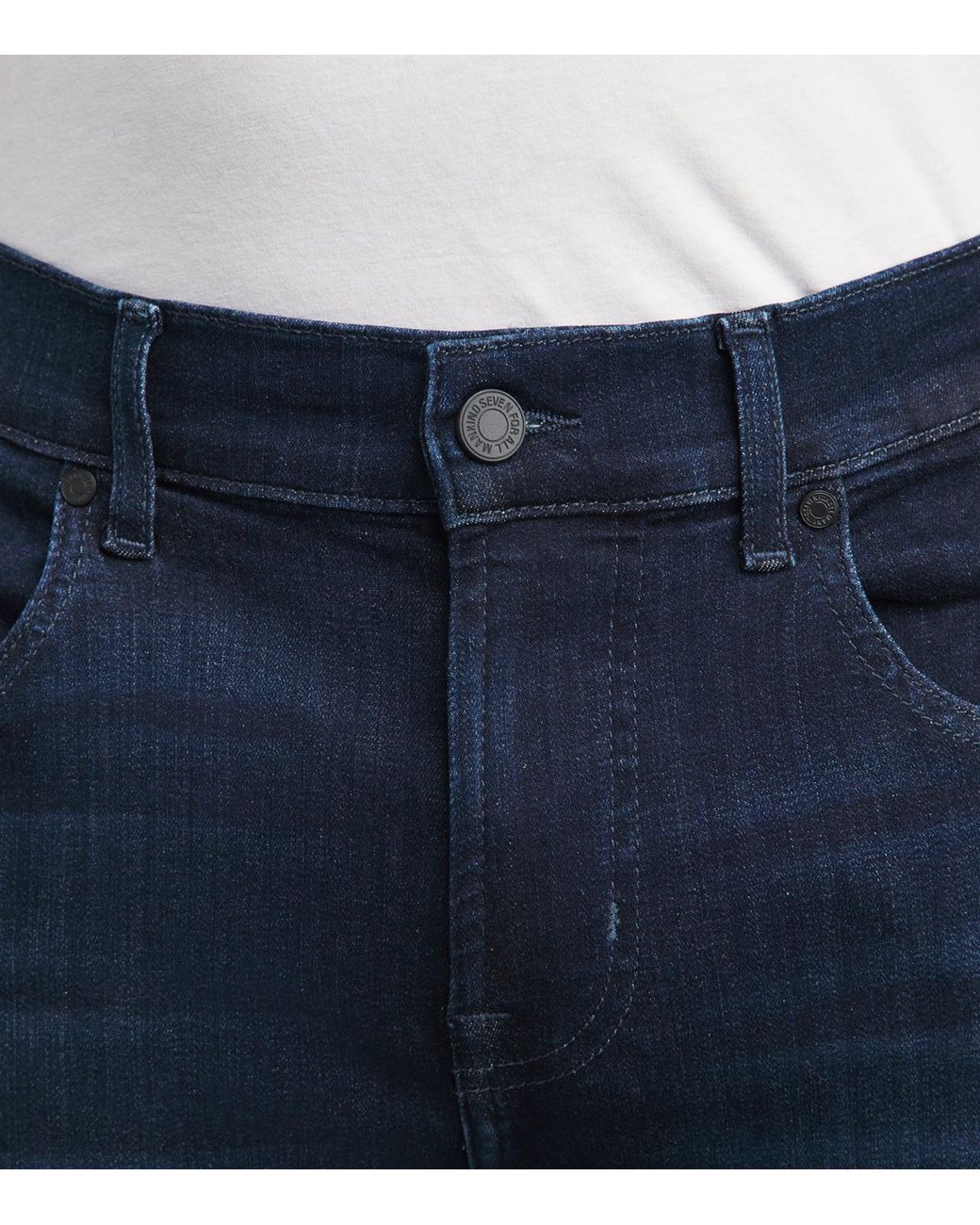 7 For All Mankind Blue Slimmy Lux Performance Plus Jeans for men