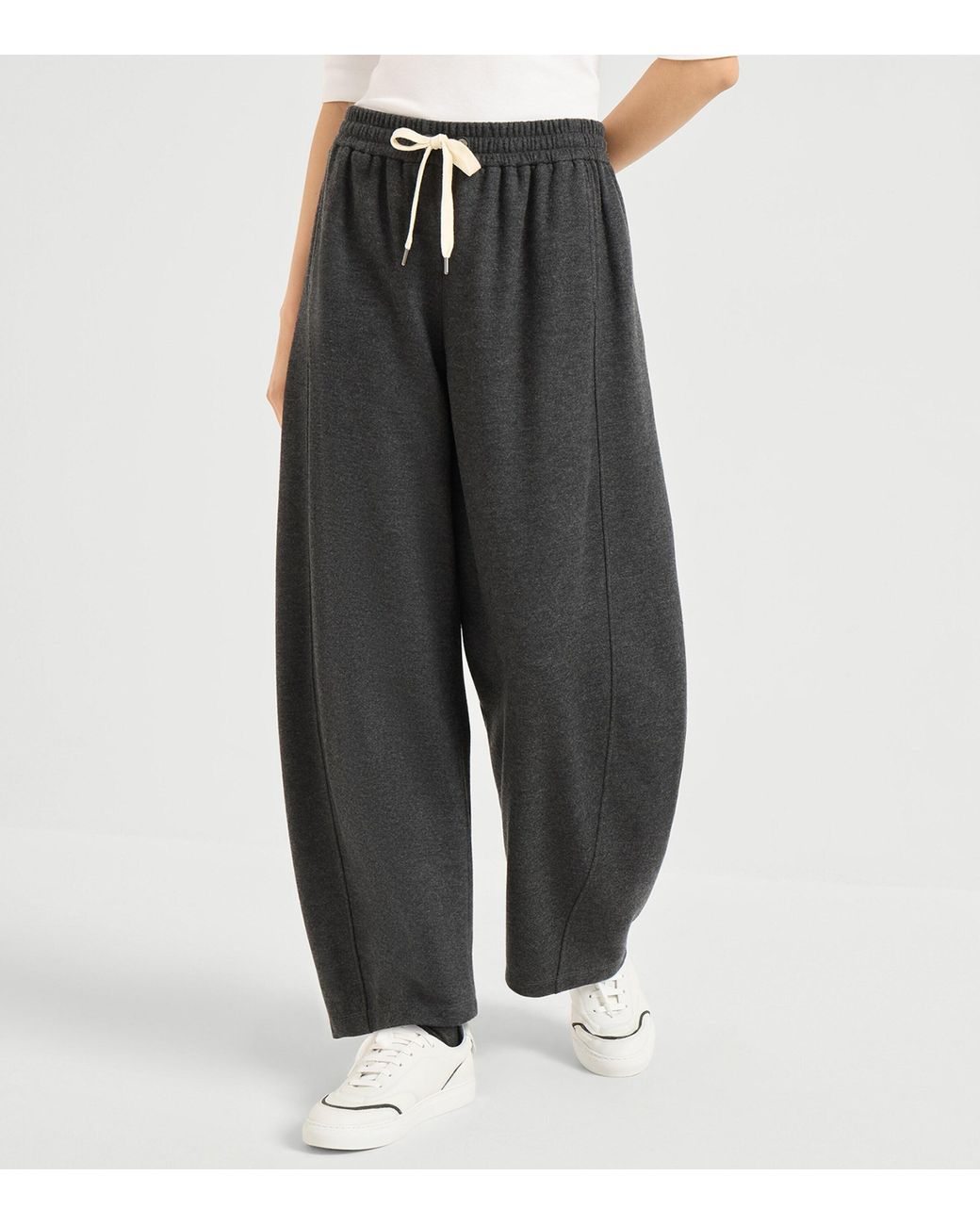 Brunello Cucinelli Blue Double-Cashmere Jersey Sweatpants for men