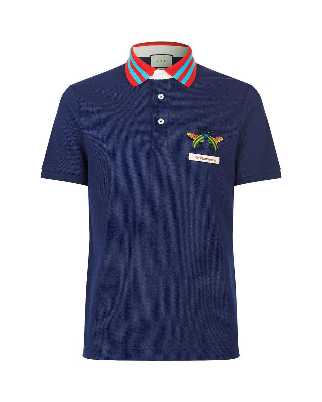 Gucci Animalium Polo Shirt in Blue for Men | Lyst