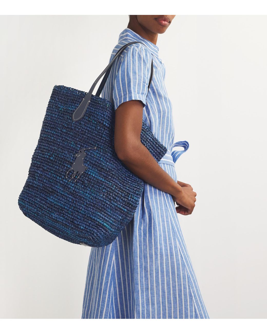 PRL★Big Pony Raffia Large Tote★少量入荷★格調のある商品 Big Pony Raffia Large Tote