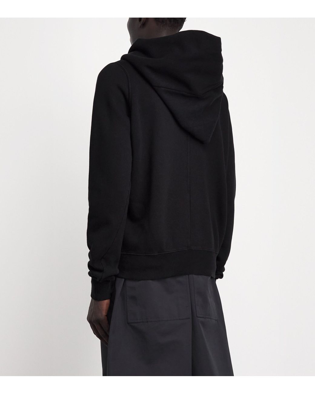 Rick Owens Brown Asymmetric Mountain Hoodie for men