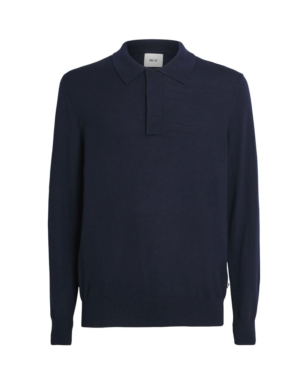 NN07 Blue Merino Wool Emerson Polo Sweater for men