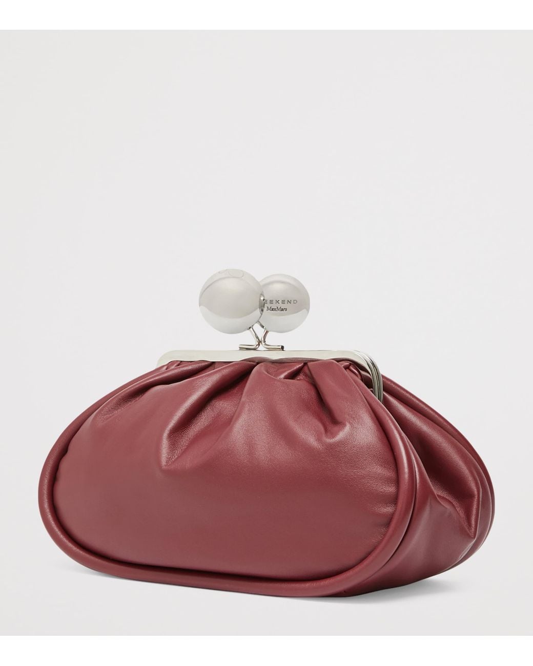 Weekend by Maxmara Red Medium Leather Pasticcino Clutch Bag