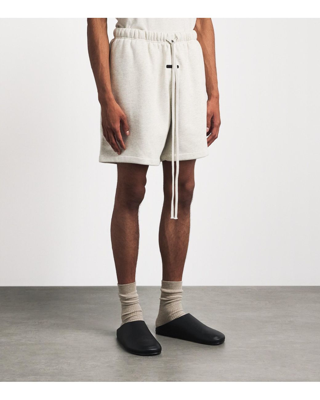 Fear Of God White Classic Script Logo Shorts for men