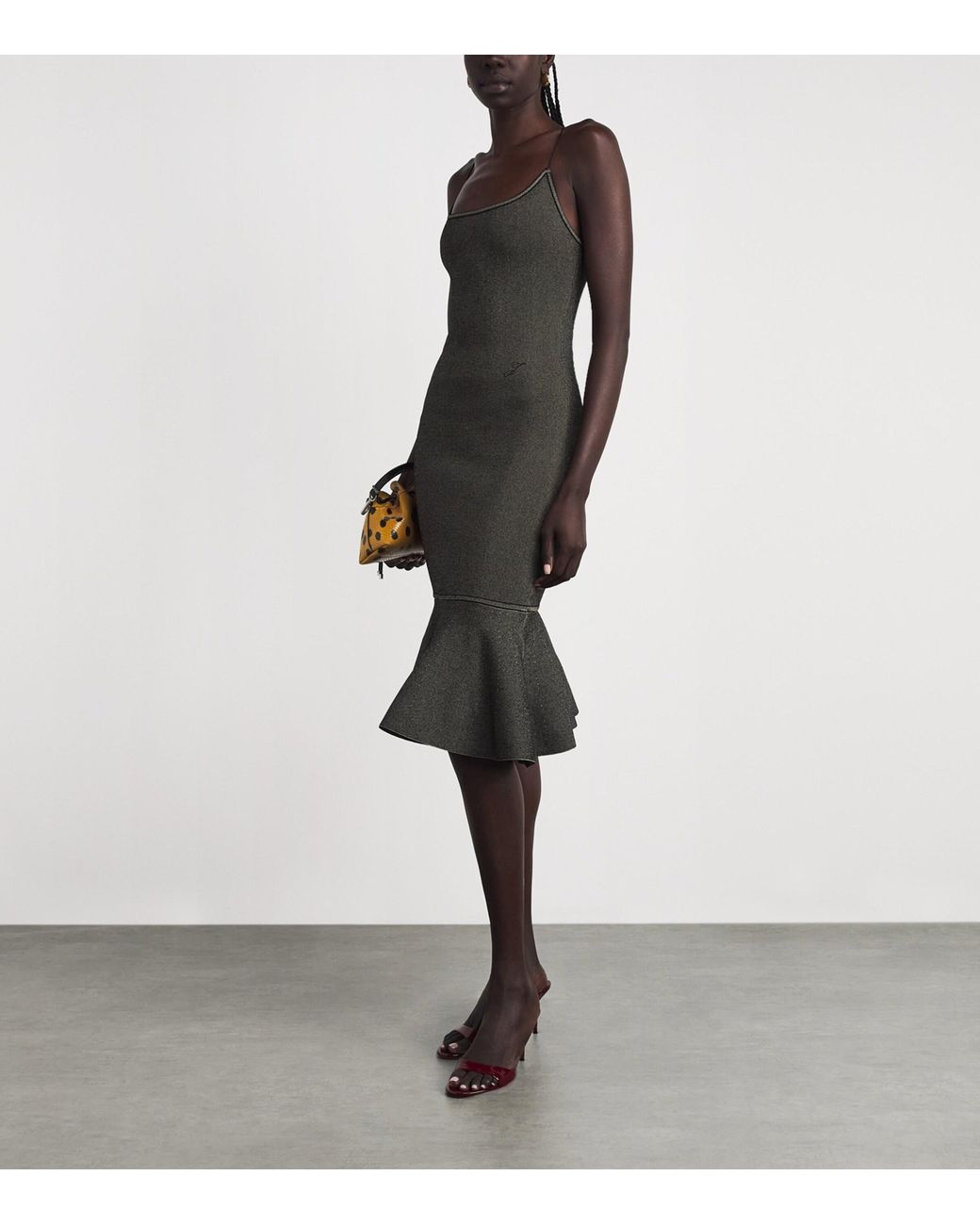 Jacquemus Natural Knitted Pina Midi Dress