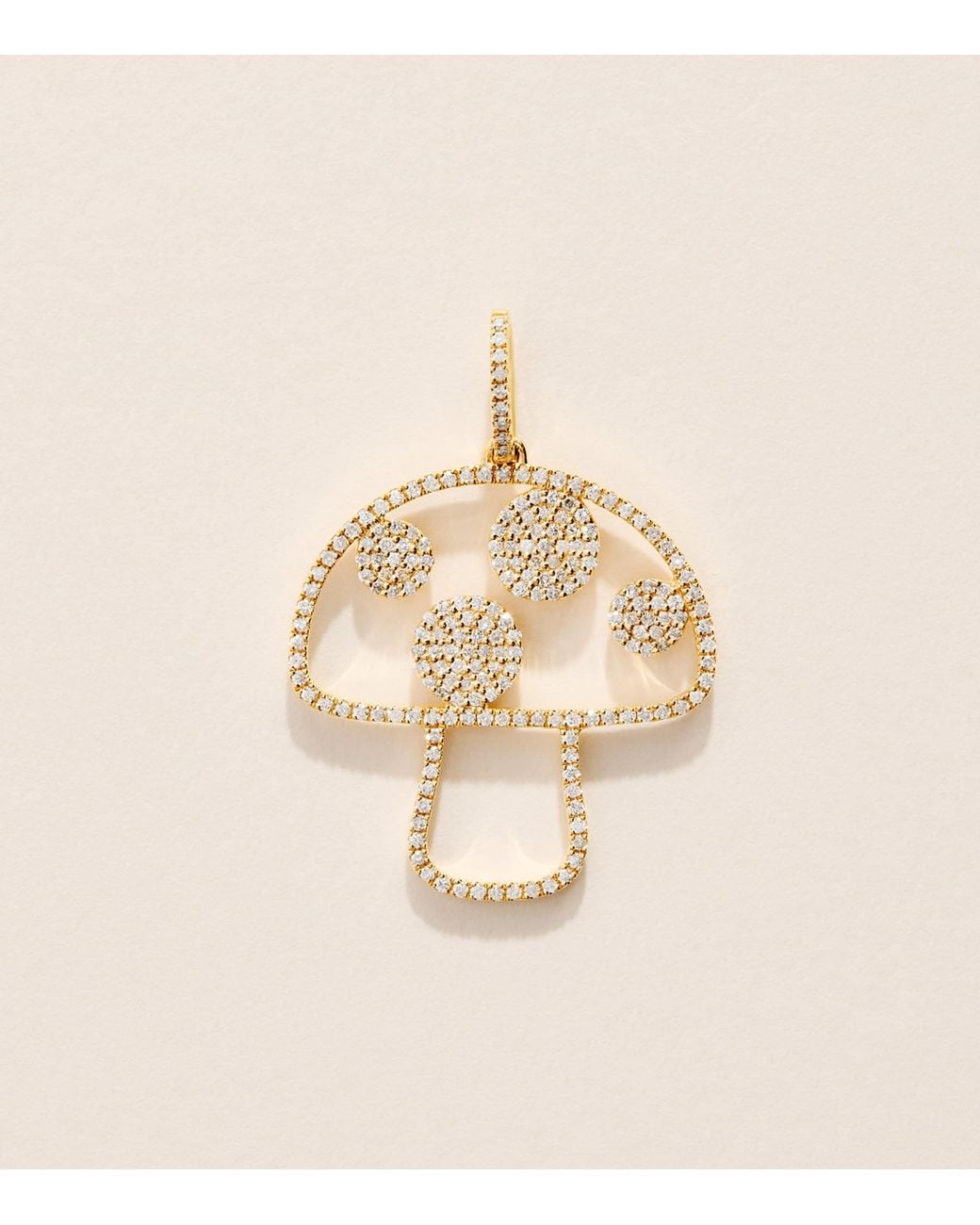 Rosa De La Cruz Natural And Diamond Mushroom Pendant