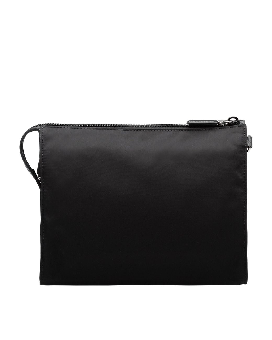 Prada Black Re-Nylon And Saffiano Leather Pouch for men