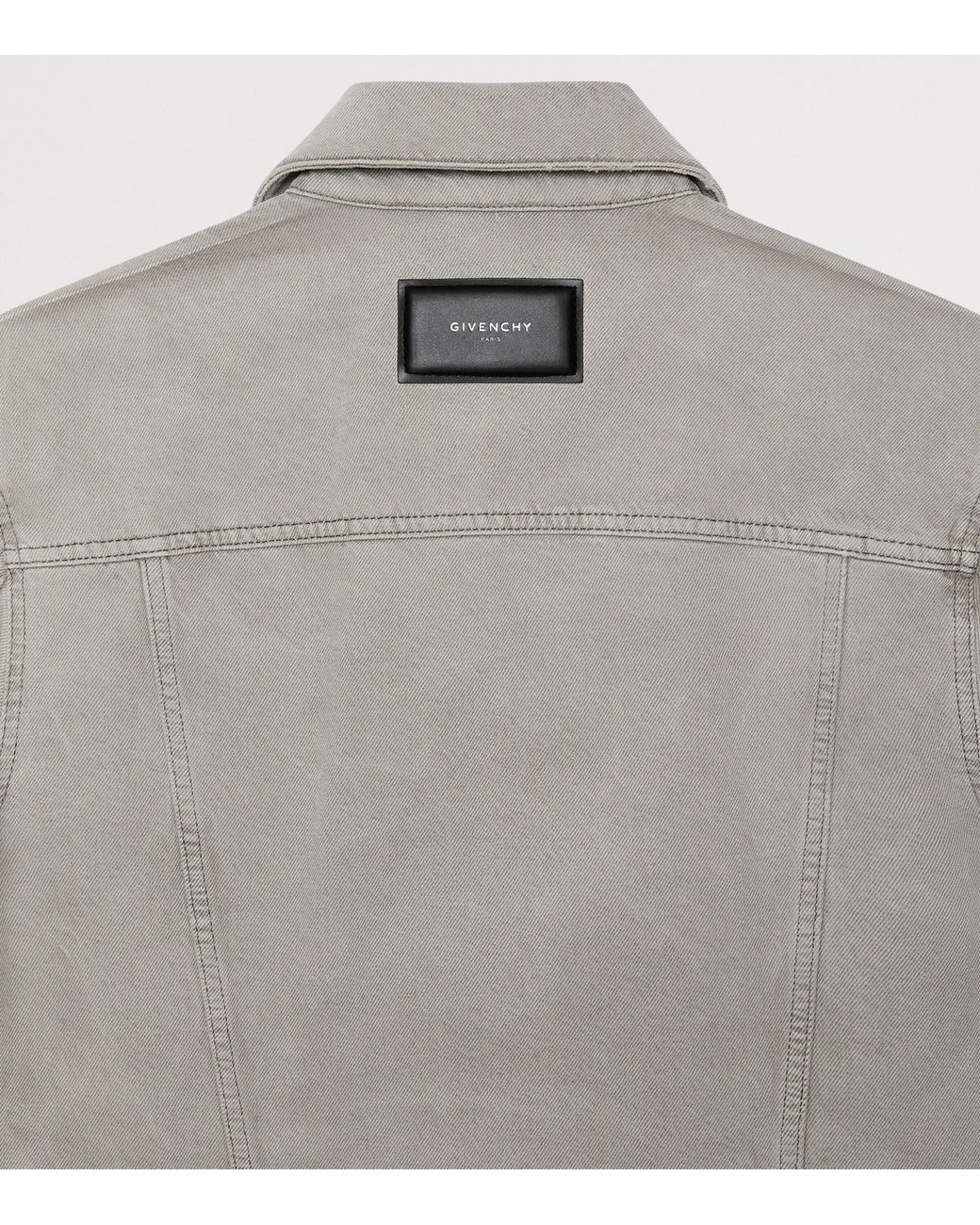 Givenchy Gray Crease-Effect Denim Jacket for men