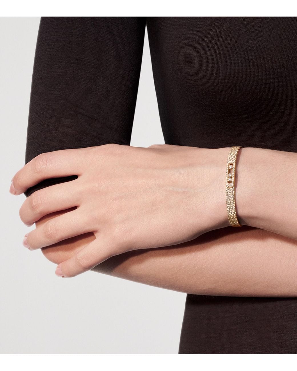 Messika Natural Move Noa And Diamond Pavé Bangle