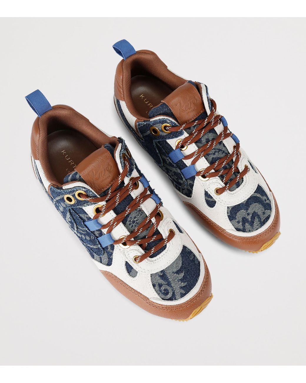 Kurt Geiger Blue Denim Slim Runner Sneakers
