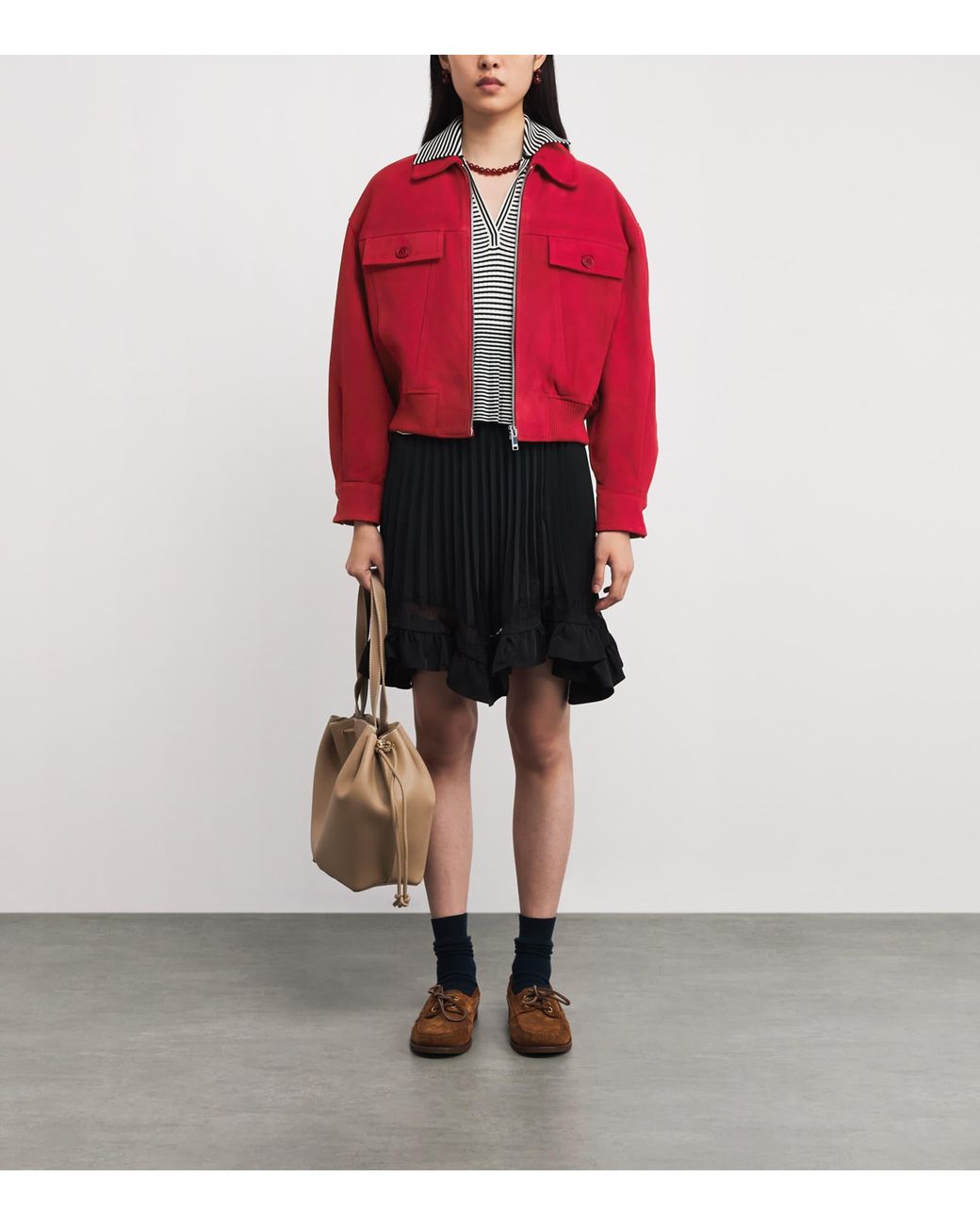 Claudie Pierlot Suede Collared Jacket