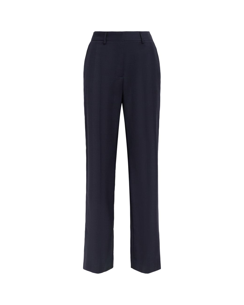 Blazé Milano Blue Virgin Wool Check Lundy Tailored Trousers