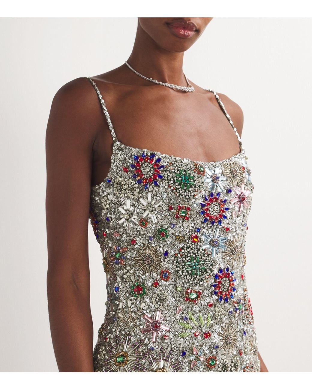Rachel Gilbert Sequinned Kori Dress in White | Lyst