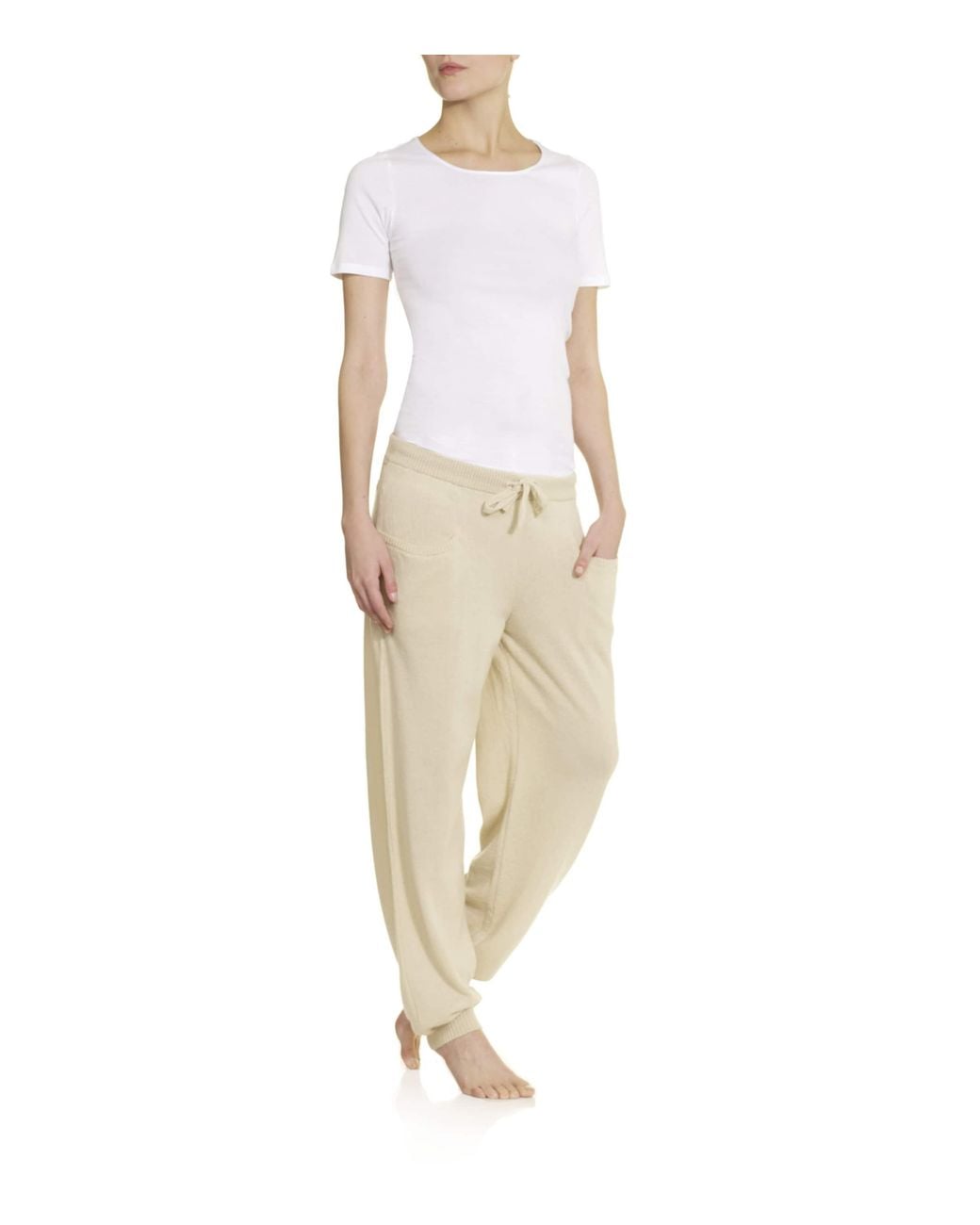 Hanro White Cotton Seamless T-Shirt