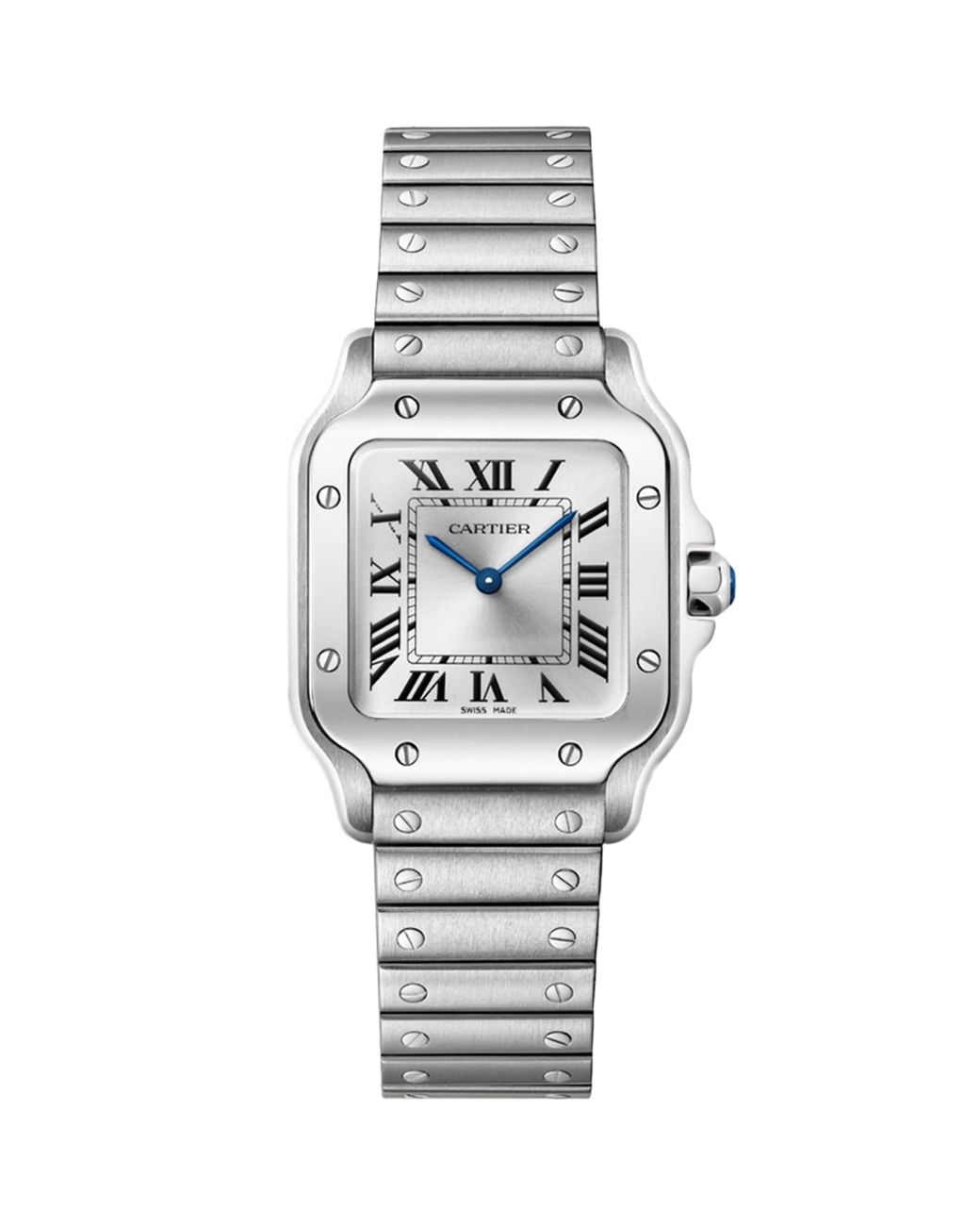 Cartier Metallic Small Steel Santos De Watch
