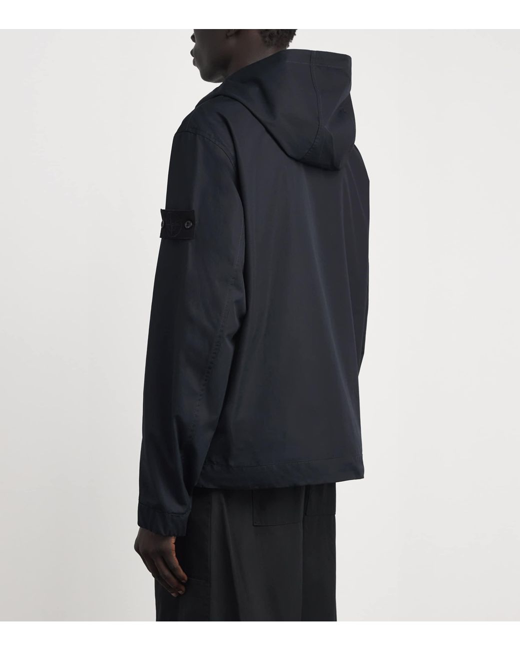 Stone Island Blue Cotton Ghost Hooded Jacket for men