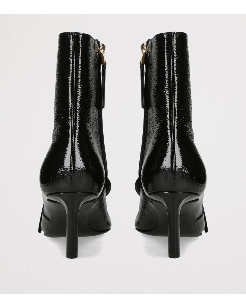 Givenchy Black Leather Twisted Ribbon Ankle Boots 65
