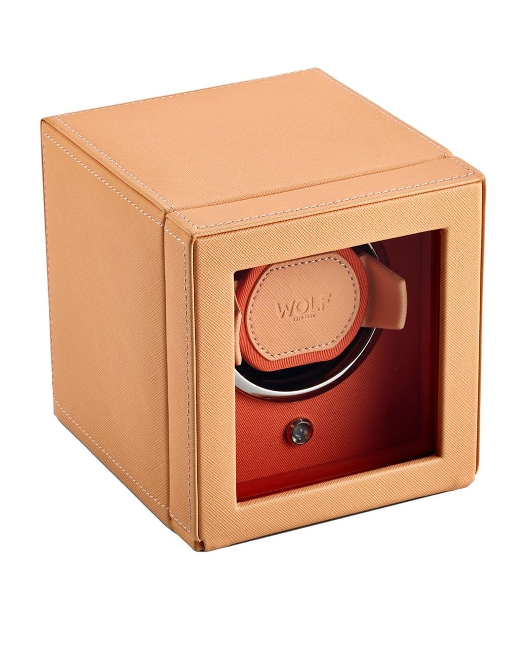 Wolf Orange Cub Watch Winder With Cover