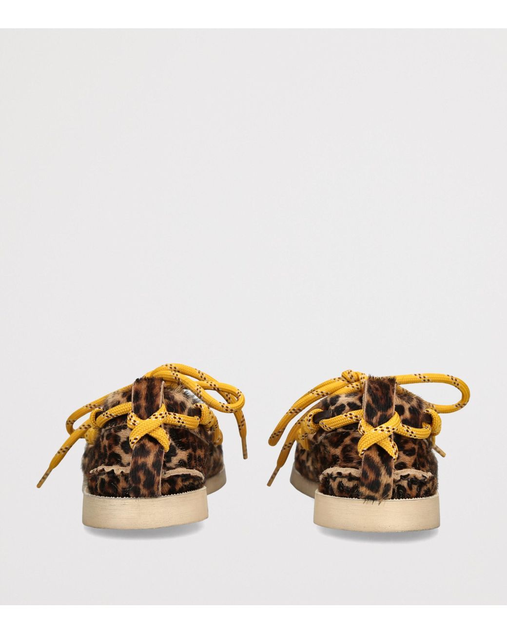 Golden Goose Deluxe Brand Brown Pony Hair Leopard Print Boat Shoes