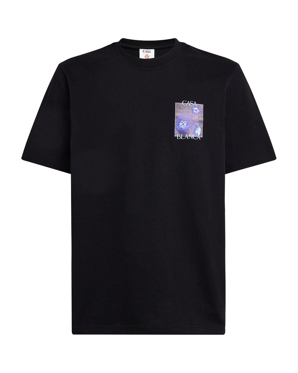 Casablanca Black Organic Cotton Meduse Sportive T-Shirt for men