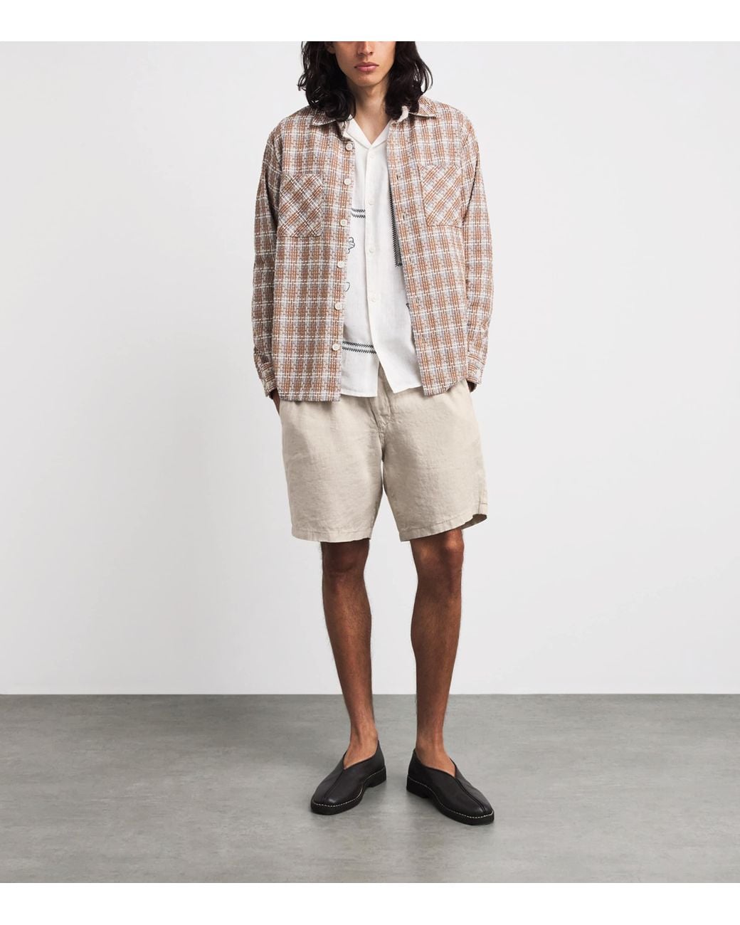 Wax London Natural Linen Kurt Shorts for men