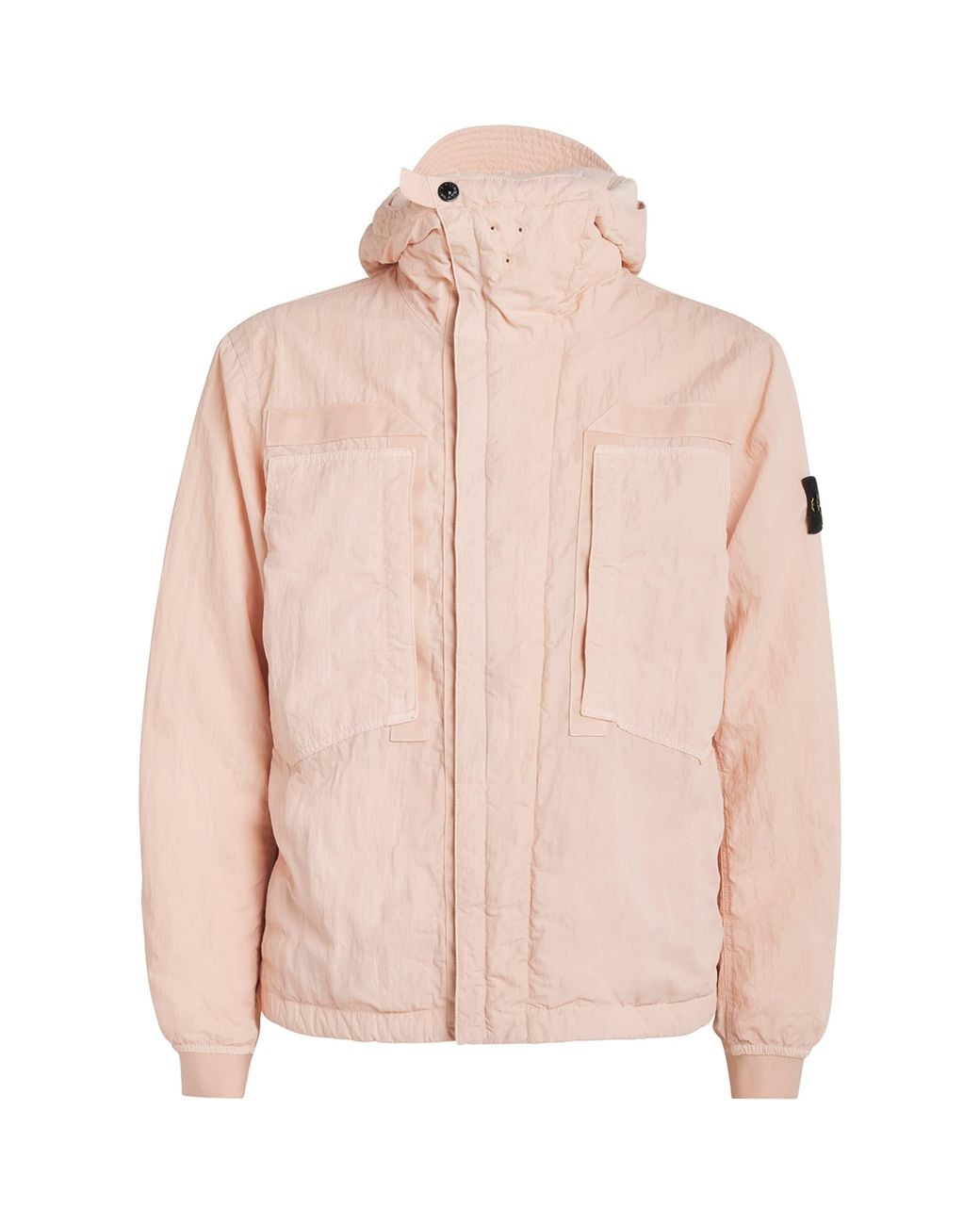 Stone Island Pink Nylon-Tc Warp Rib Padded Jacket for men