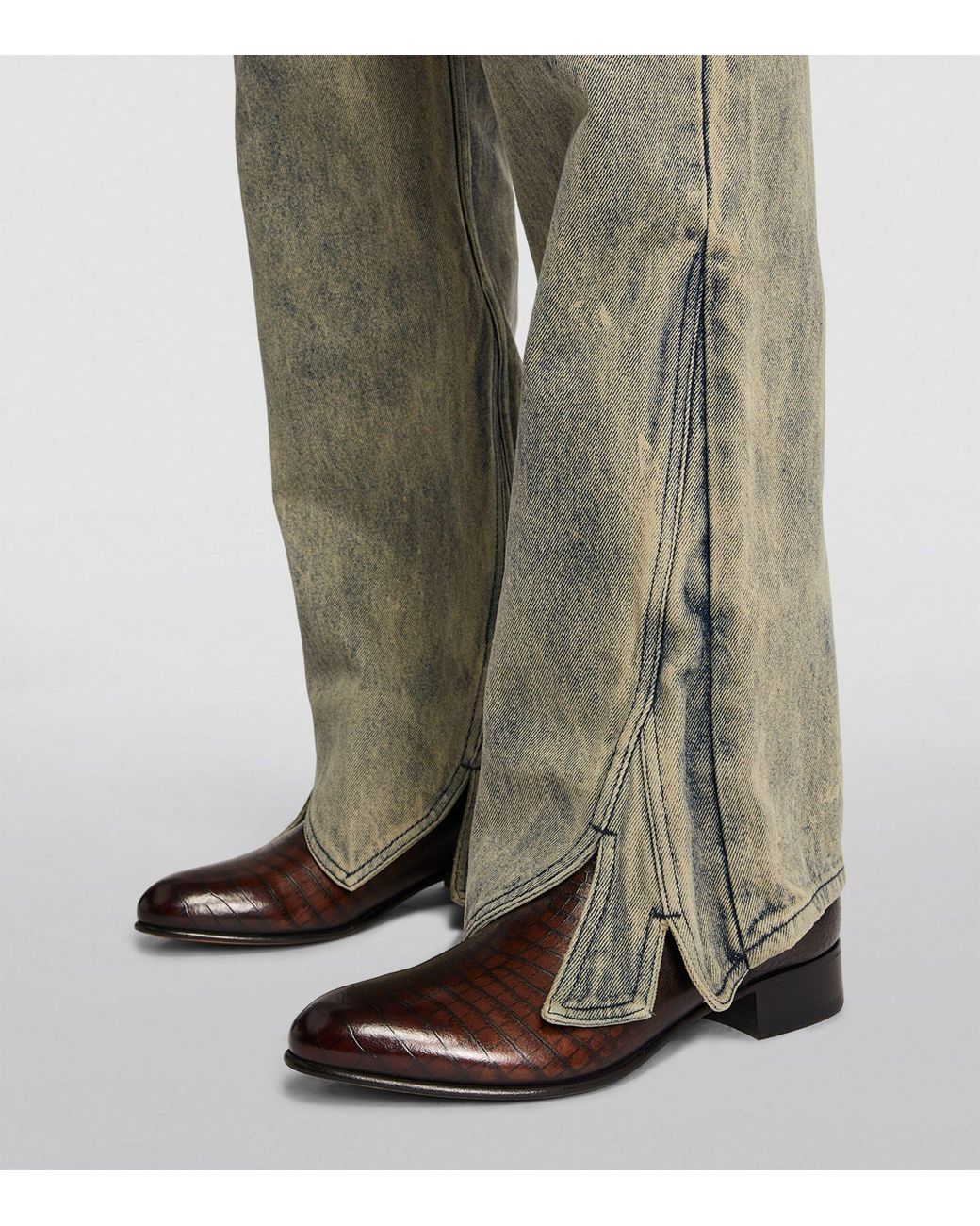 Y. Project Tudor Straight Jeans in Gray for Men | Lyst