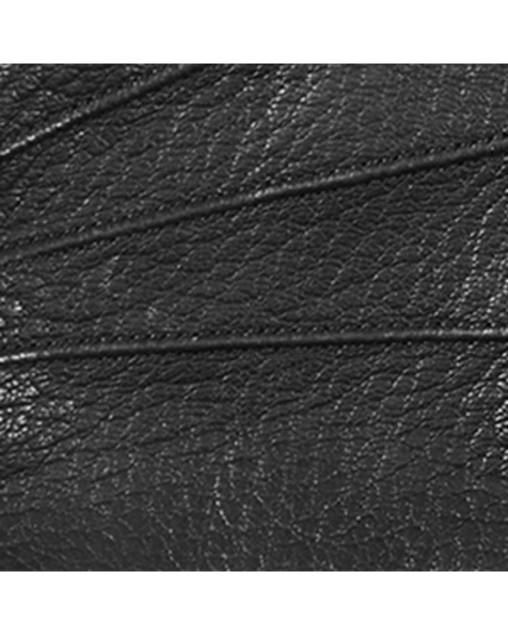 Aspinal Black Deerskin Gloves for men