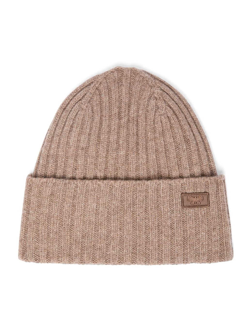 Weekend by Maxmara Natural Virgin Wool Logo Beanie