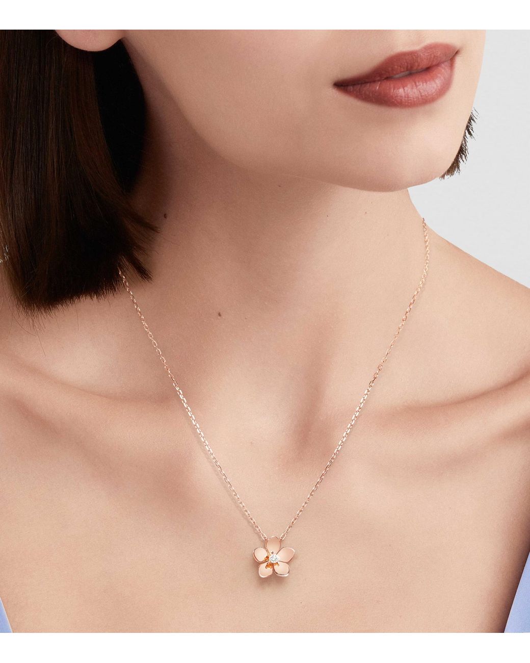 Graff Metallic And Diamond Mini Wild Flower Pendant Necklace