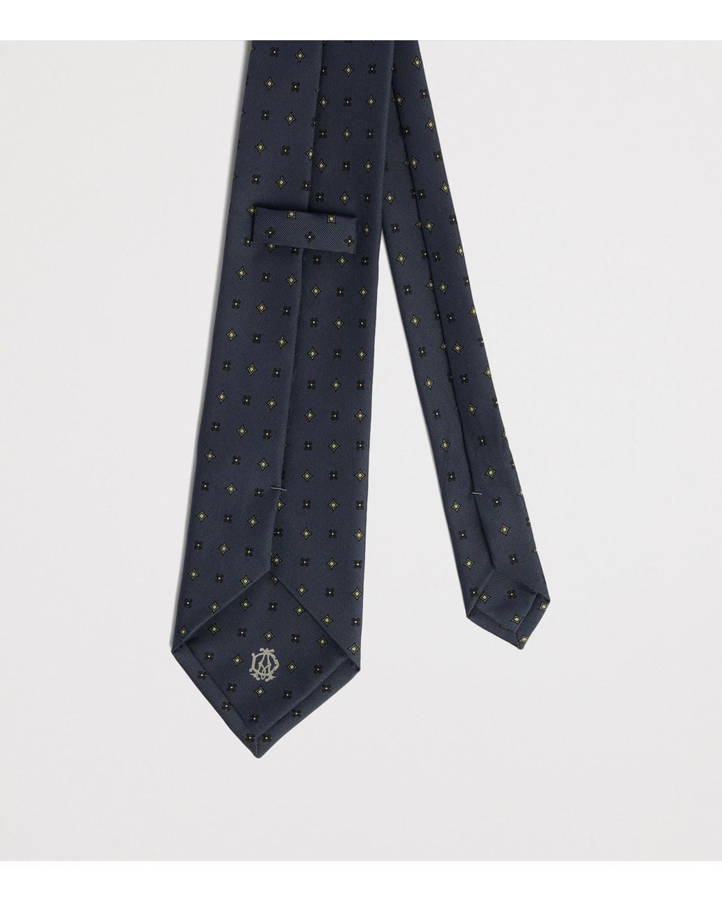 Dunhill Blue Silk Printed Tie for men