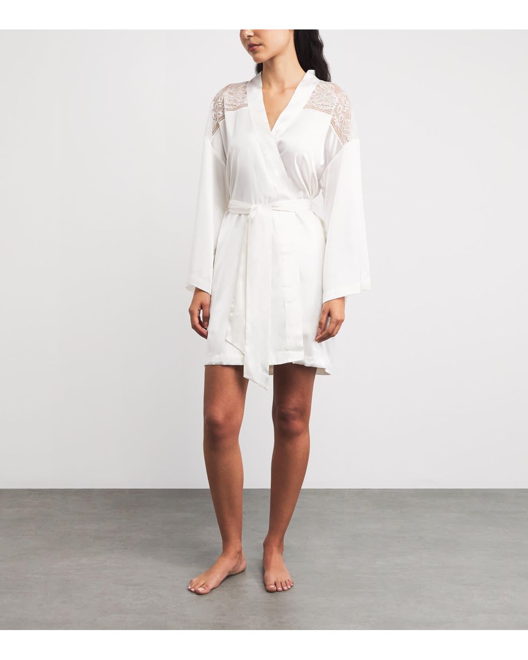 Aubade White Silk-Blend Midnight Whisper Robe