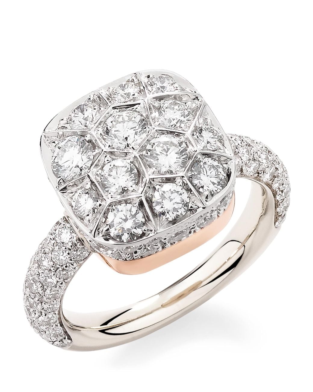 Pomellato White 18kt Rose Gold Nudo Diamond Ring