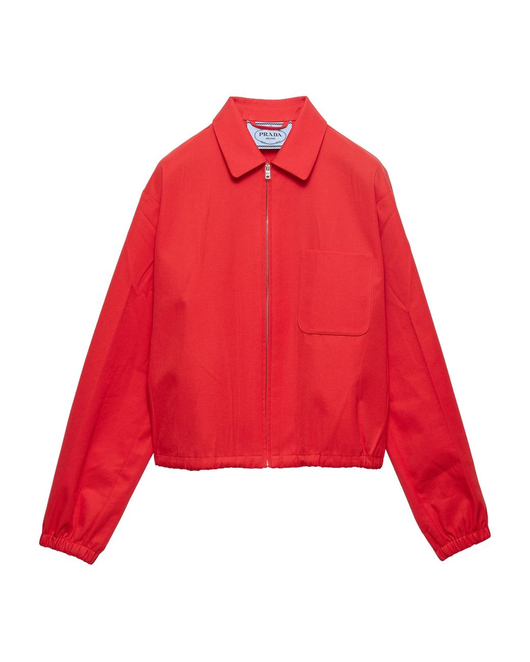Prada Red Gabardine Blouson Jacket