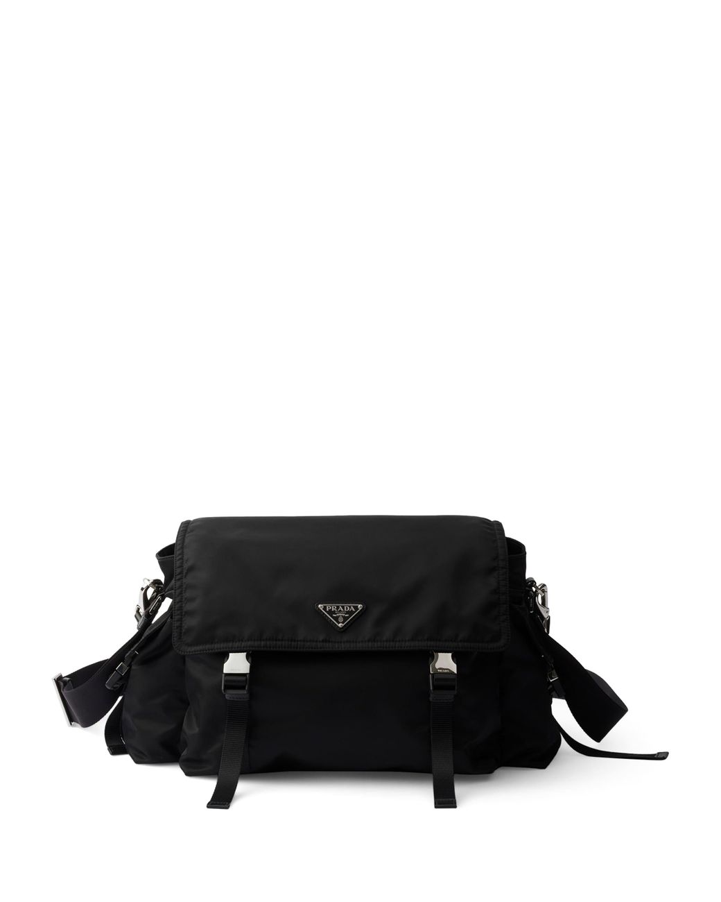 Prada Black Re-Nylon And Leather Explore Messenger Bag for men