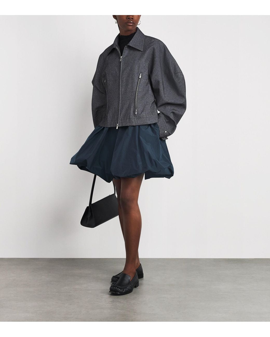 Issey Miyake Blue Correlation Balloon Mini Skirt
