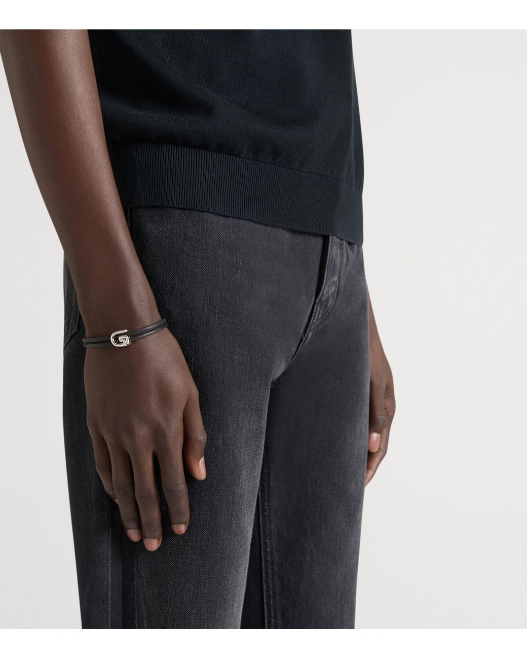 Givenchy White G Cord Bracelet for men