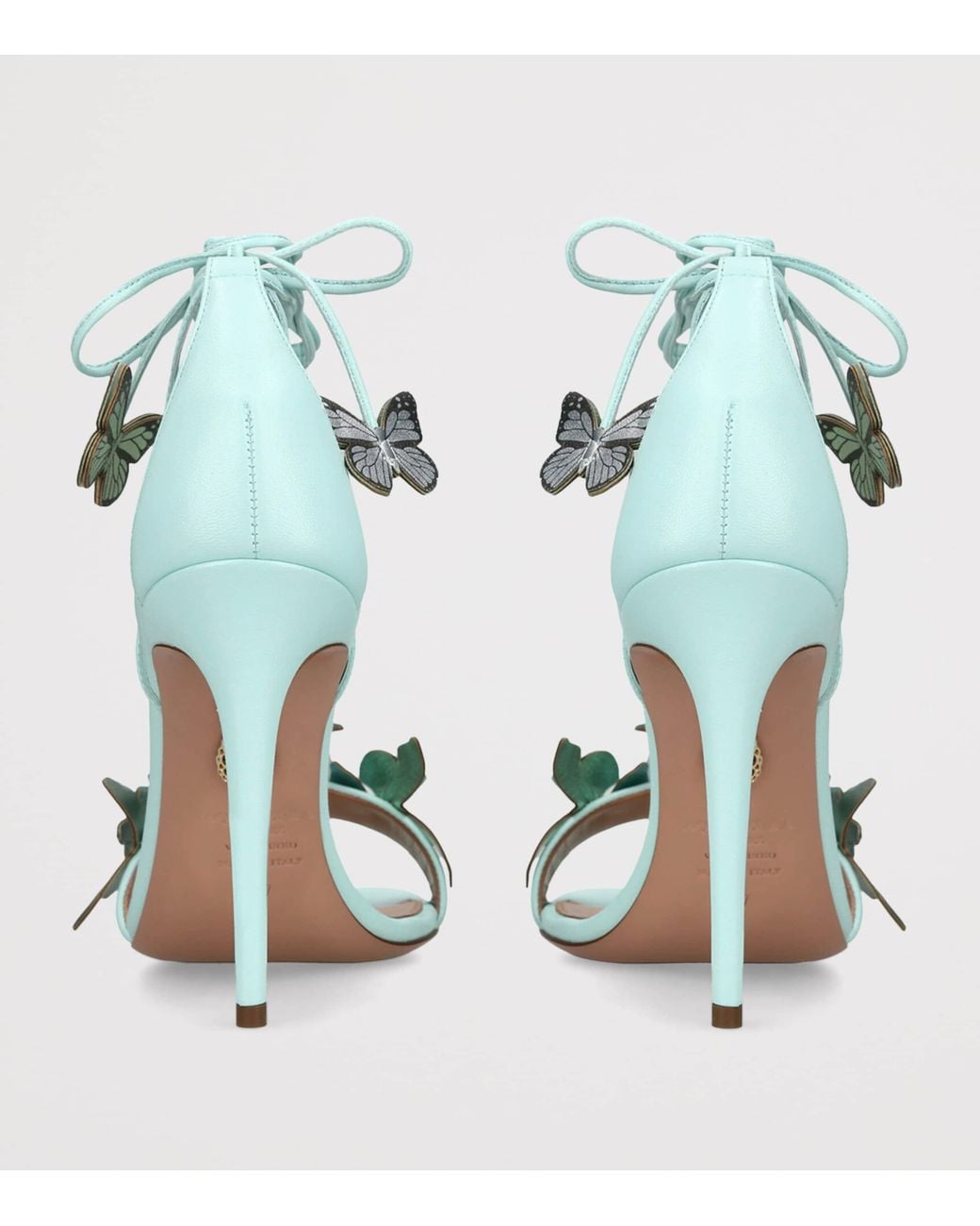 Aquazzura Blue Papillon Heeled Sandals 105