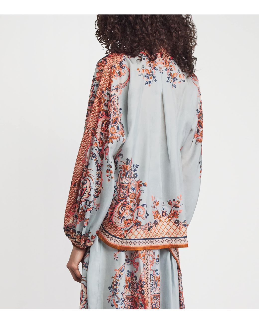 Zimmermann Multicolor Silk Printed Aster Blouse