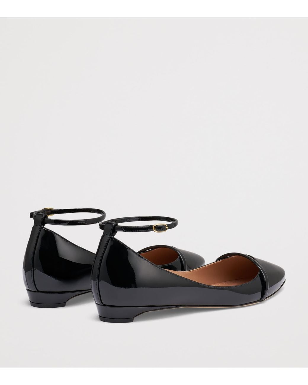 Malone Souliers Black Patent Leather Mary Ballet Flats 10