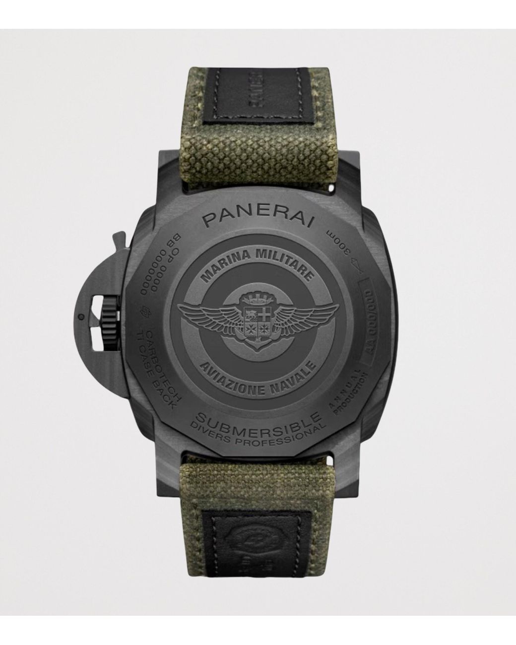 Panerai Gray Stainless Steel Submersible Marina Militare Watch for men