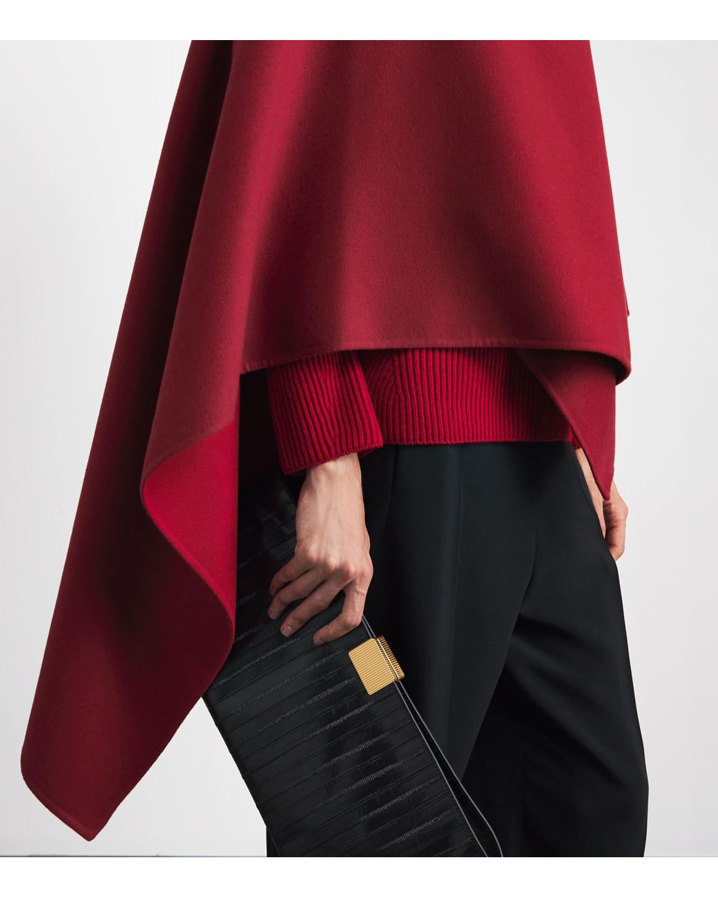 RETORI Red Virgin Wool Cape