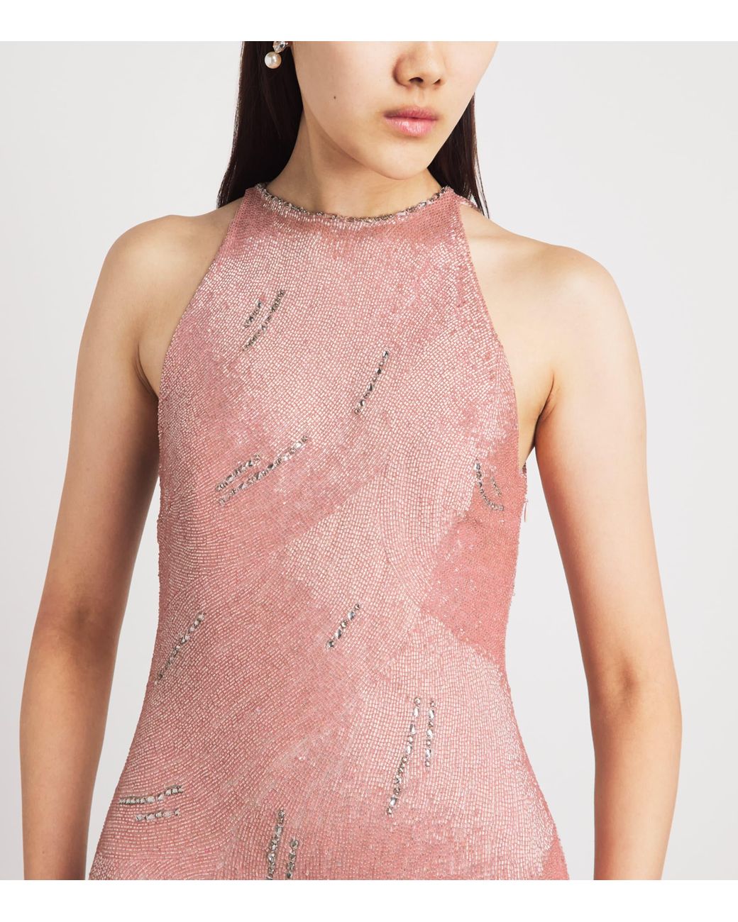 Clio Peppiatt Pink Embellished Delphine Gown