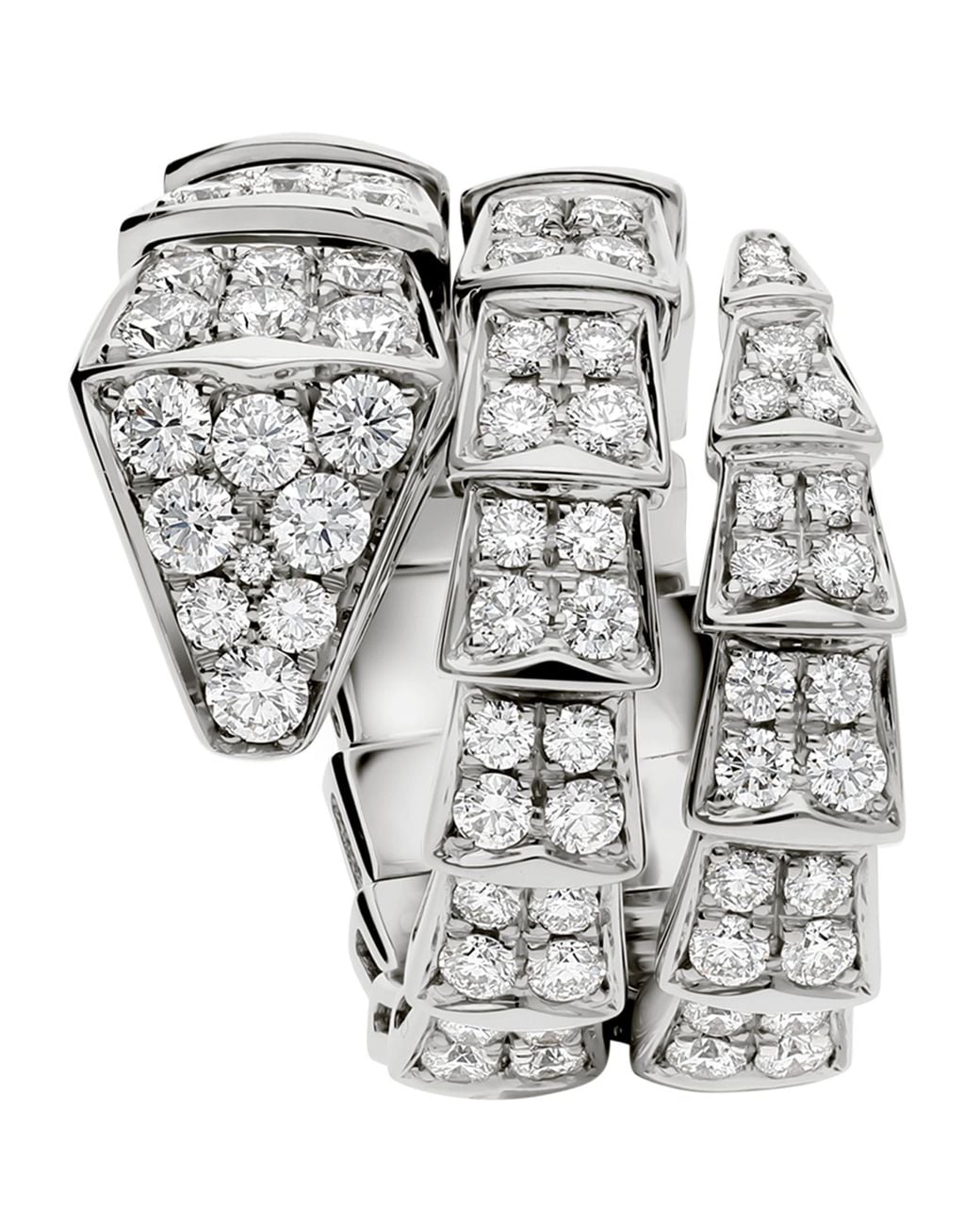 BVLGARI White And Diamond Serpenti Viper Ring