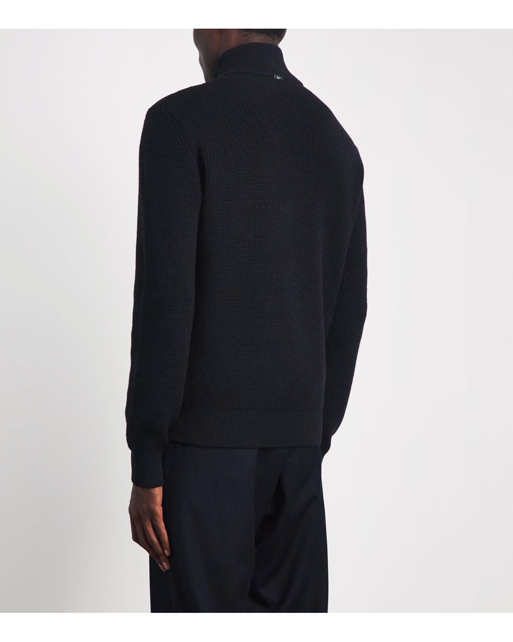 Herno Blue Down Merino Wool Hybrid Jacket for men