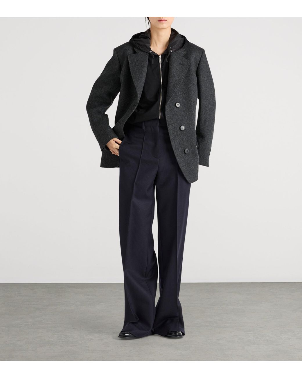 Prada Black Cotton Reversible Hoodie